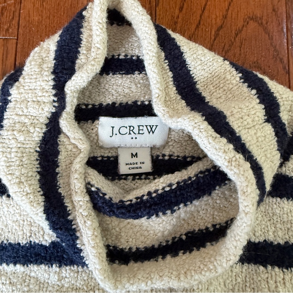 J. Crew Factory Cozy Striped Turtleneck Sweater - Picture 3 of 4